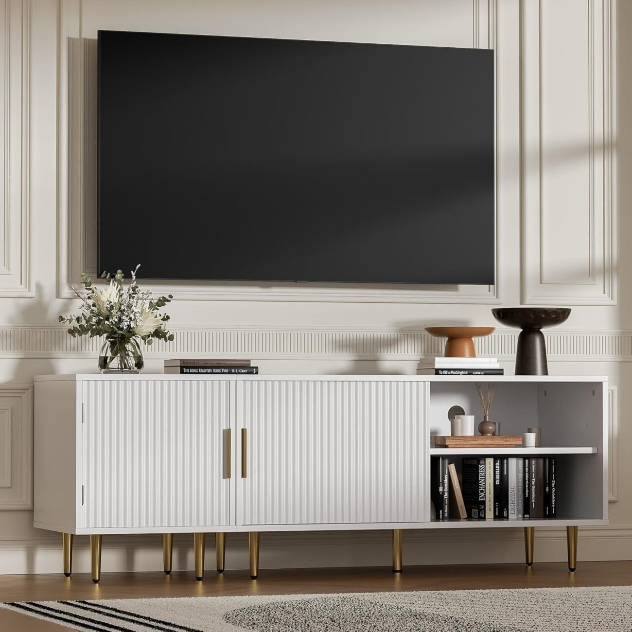 Combined Modern TV Stand with Adjustable Shelf - Image 3