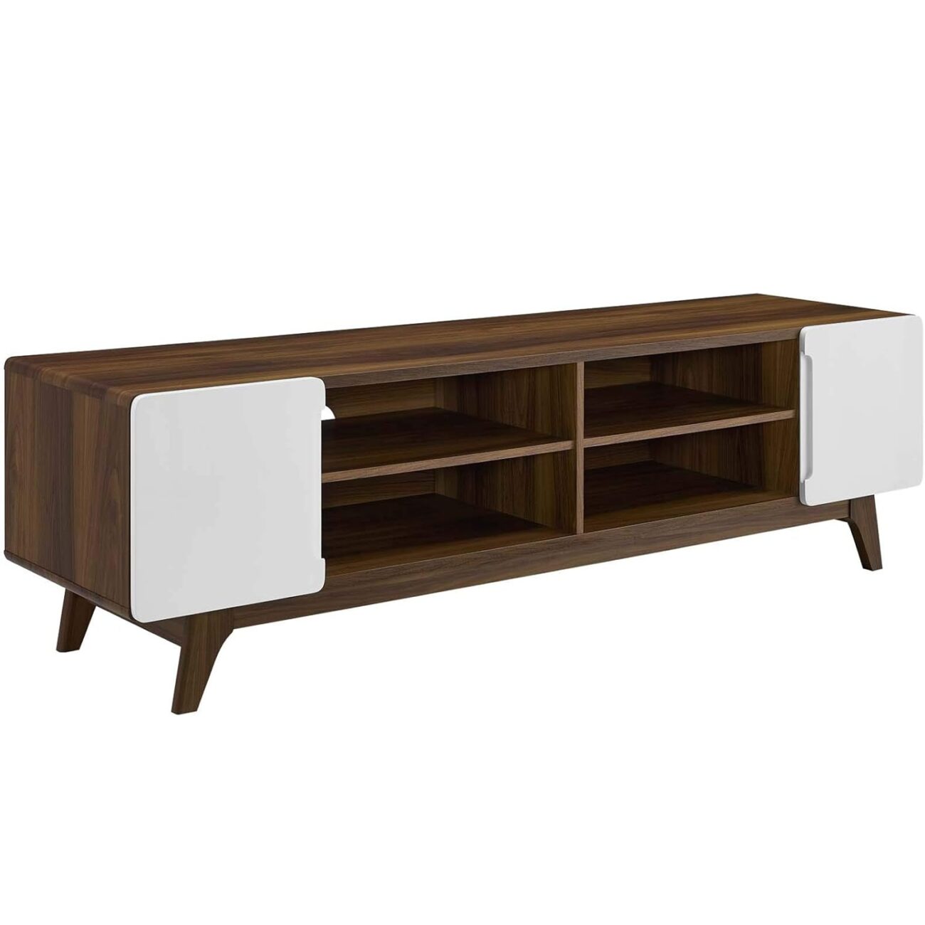 Mid-Century Modern TV Console in Walnut White - Image 3