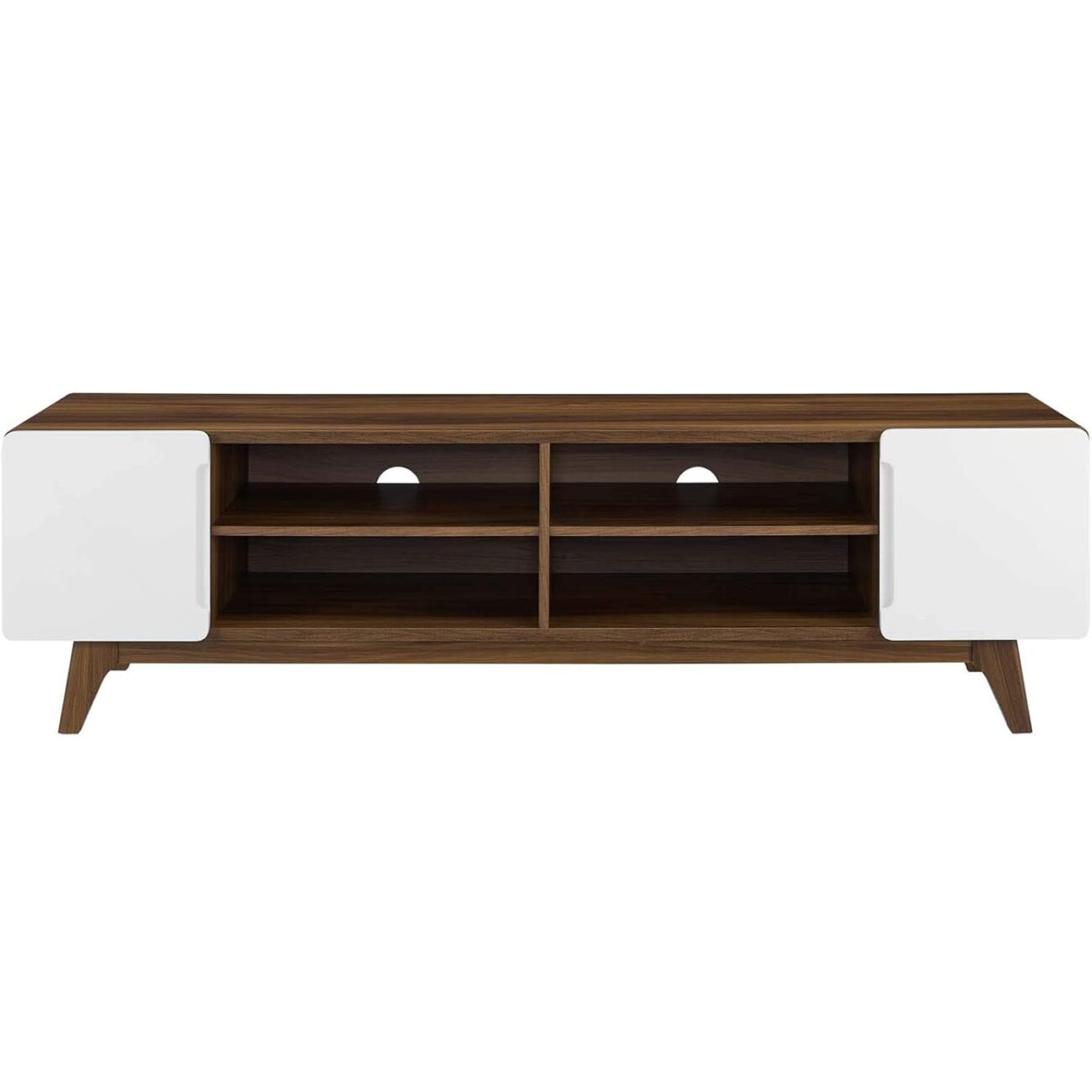 Mid-Century Modern TV Console in Walnut White - Image 2