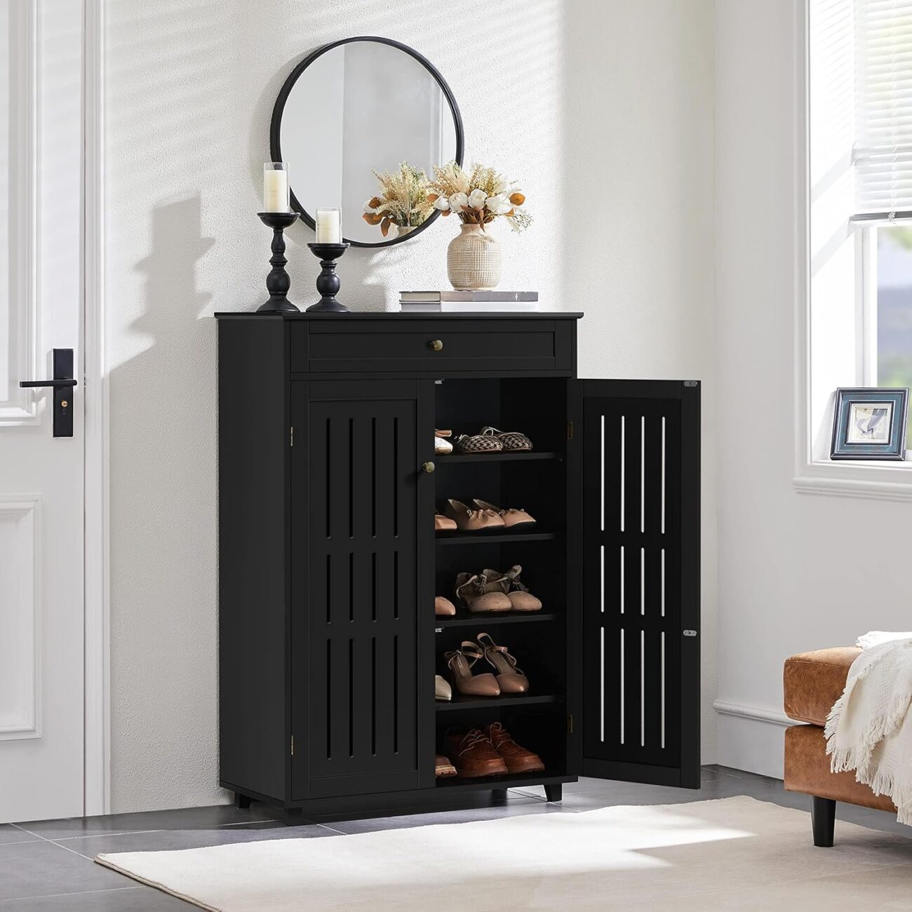 5-Tier Shoe Rack Organizer with 1 Drawer