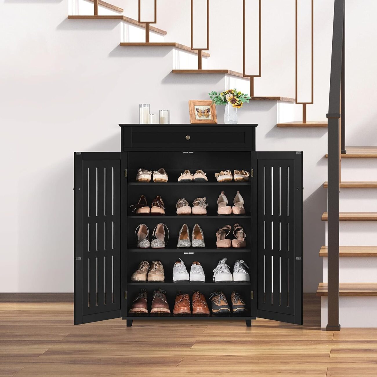 5-Tier Shoe Rack Organizer with 1 Drawer - Image 4