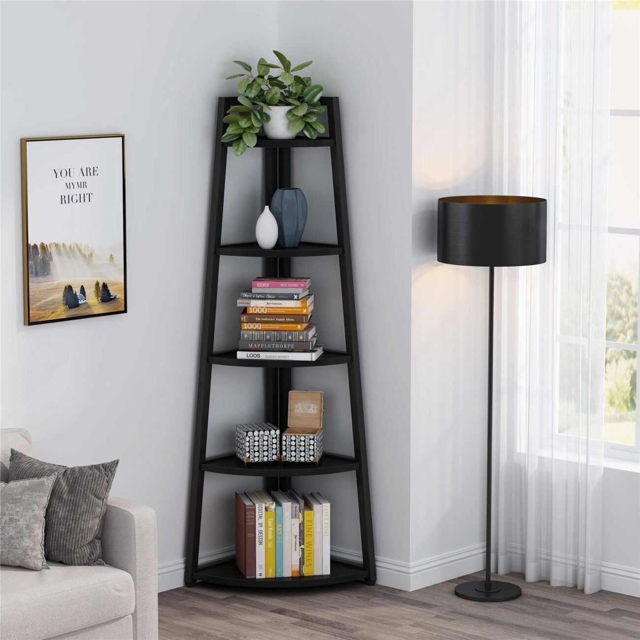 5 Tier Storage Shelf Tower Cabinet