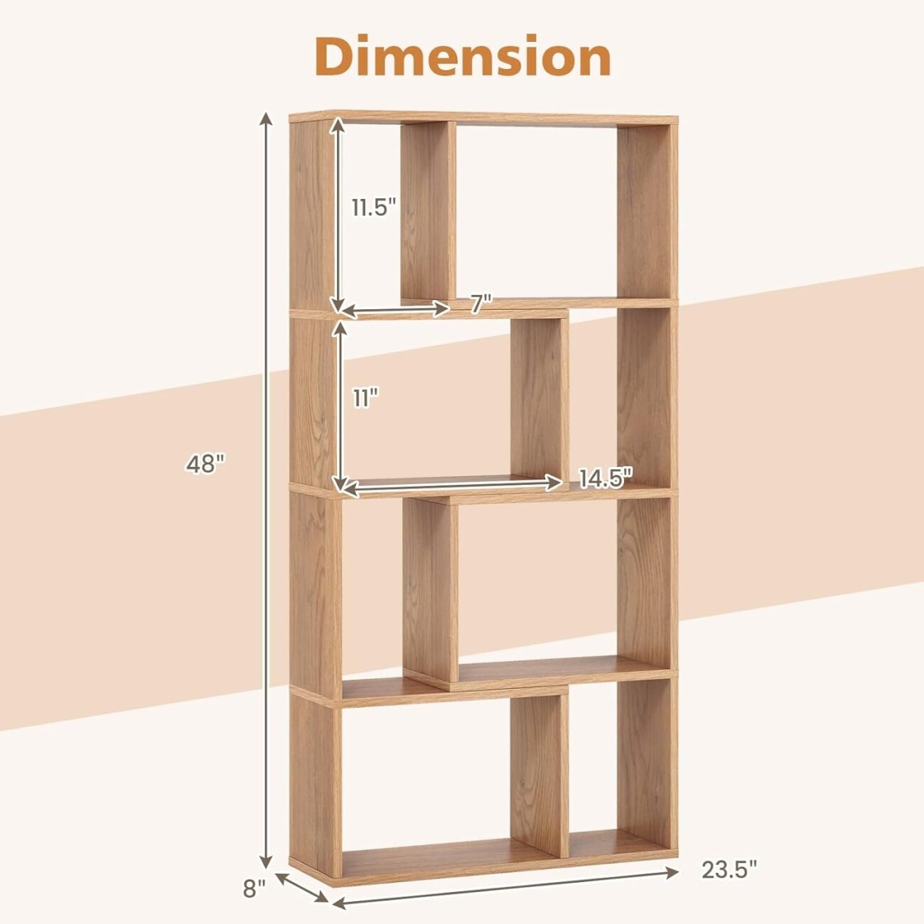 8-Cube Geometric Shelf - Image 2