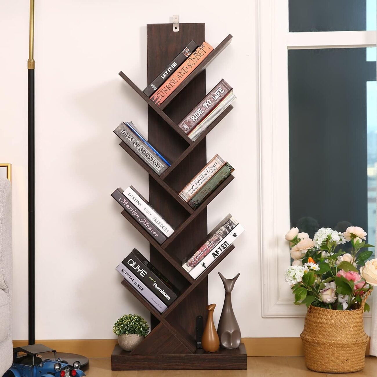 8 Tier Tree Open Book Shelf - Image 2