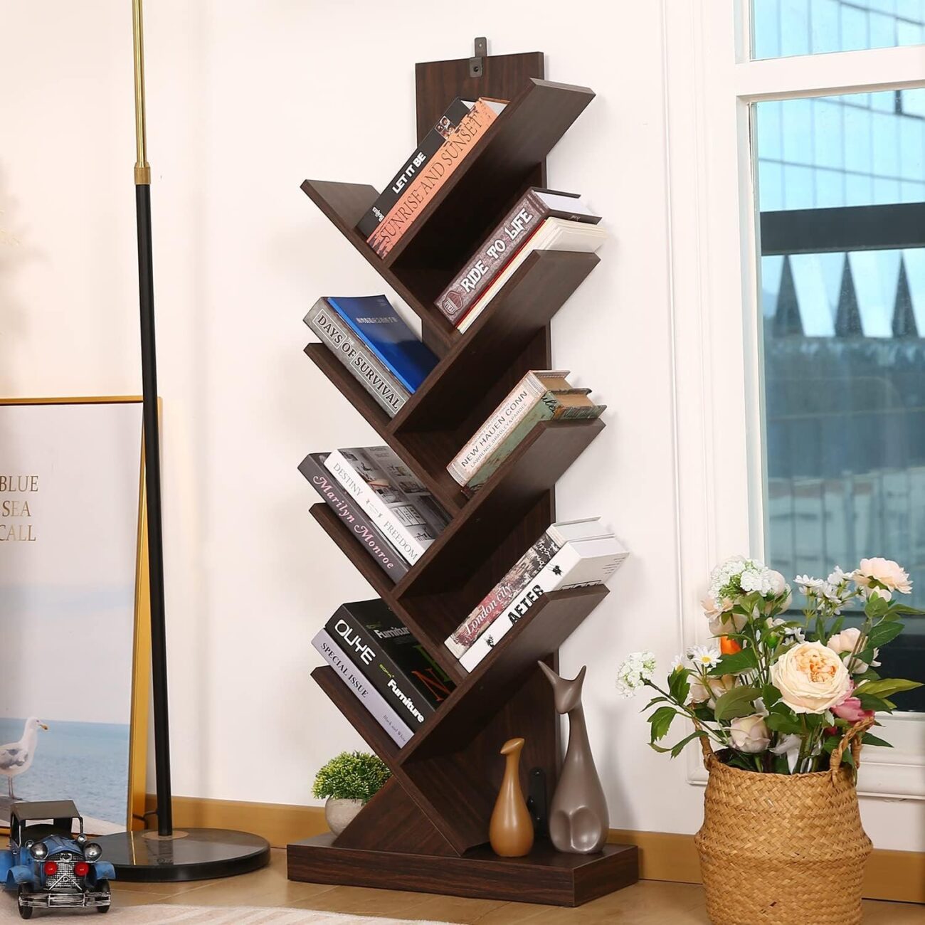 8 Tier Tree Open Book Shelf - Image 3