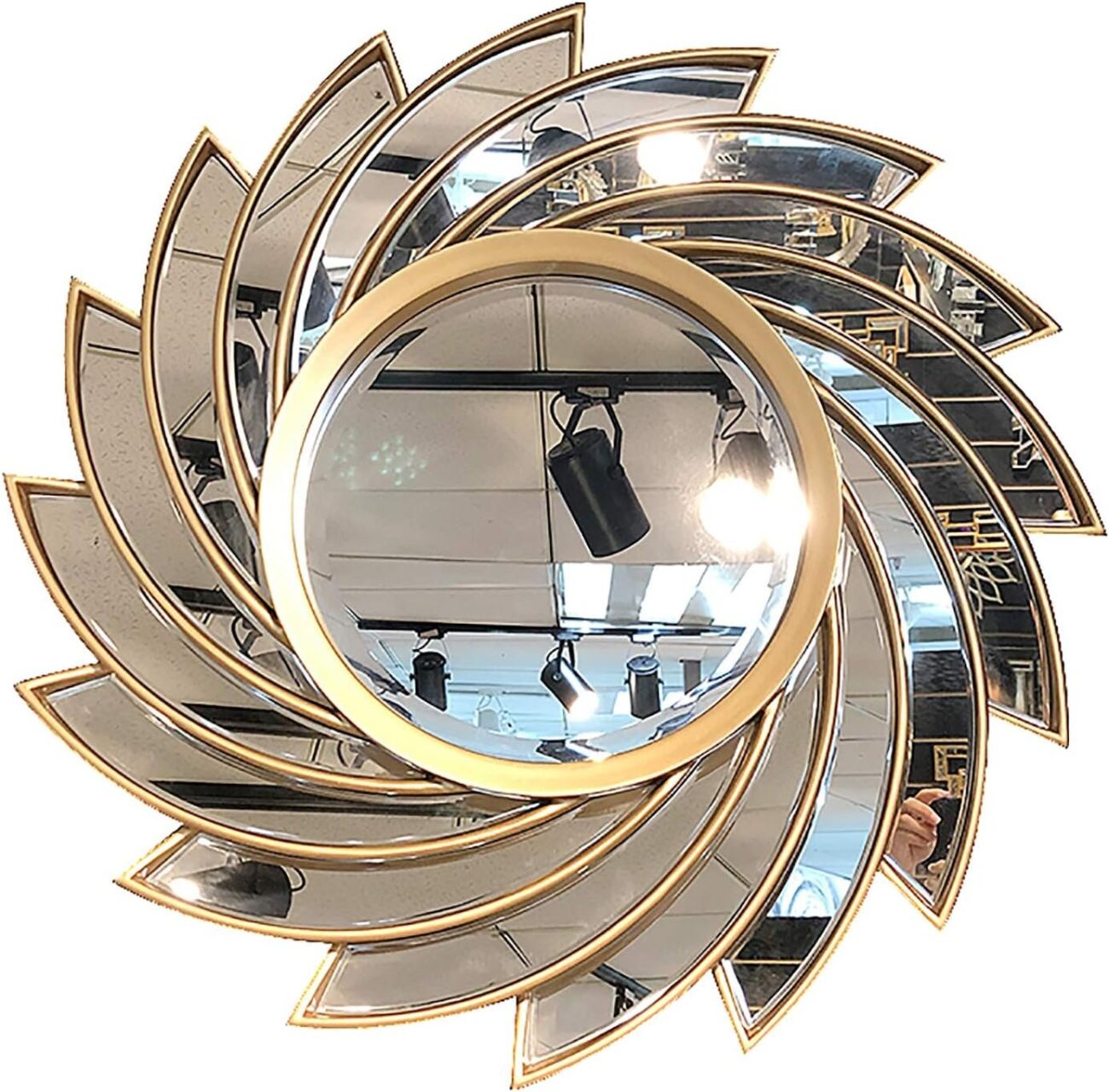 Modern Wall Mirror Decorative Round Wall (Antique Silver) - Image 3