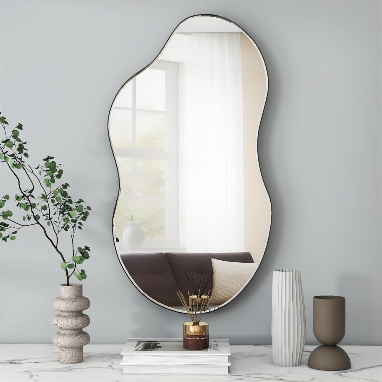 Asymmetrical Wall Mirror Decorative