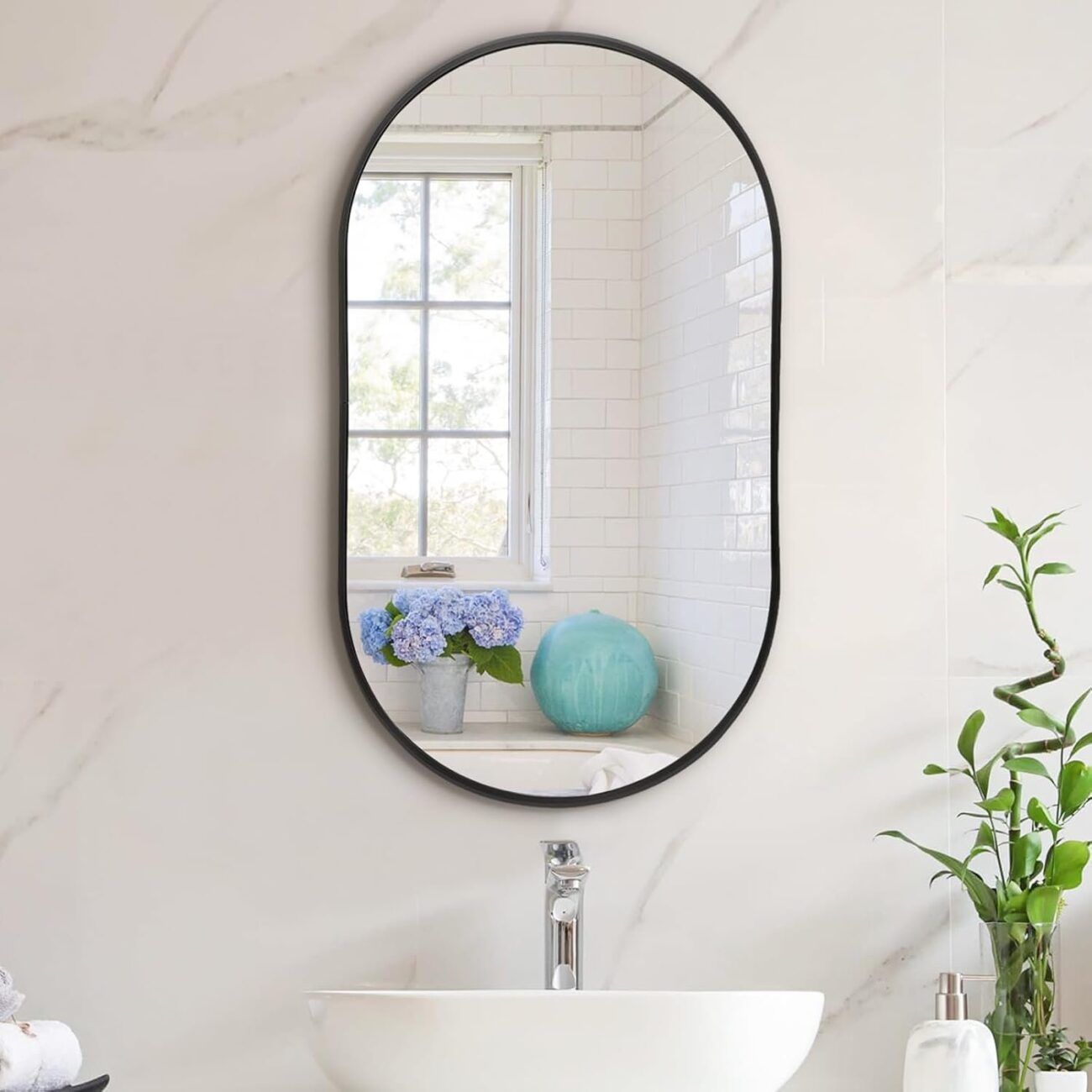Bathroom Mirror Wall Mounted Oval Mirror