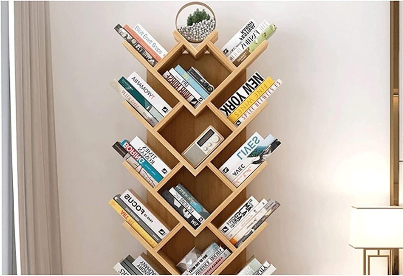 Bookcases Modern Tree Bookshelf Floor Standing Bookcase Shelf - Image 3