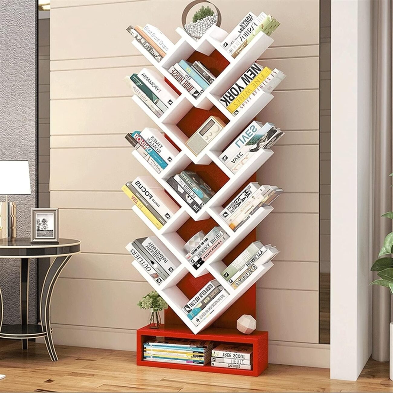 Bookcases Modern Tree Bookshelf Floor Standing Bookcase Shelf - Image 4