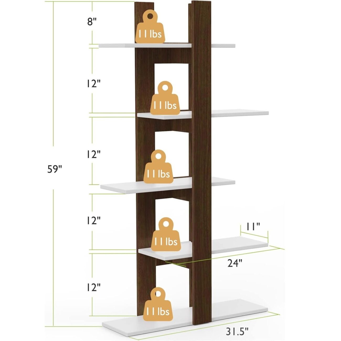 Freestanding Book Storage Display Shelving Rack with Anti-Toppling Device - Image 2