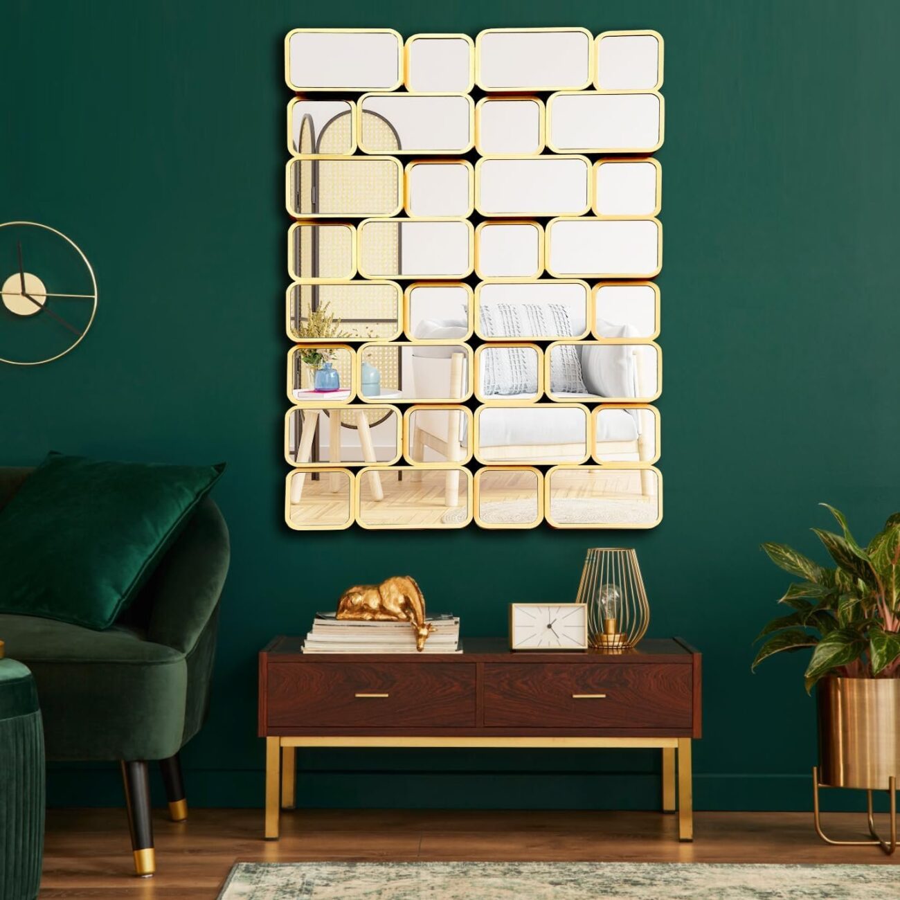 Gold Mirrors Mirror Wall Decor Luxury Metal Modern Nordic Decorative Large Mirror