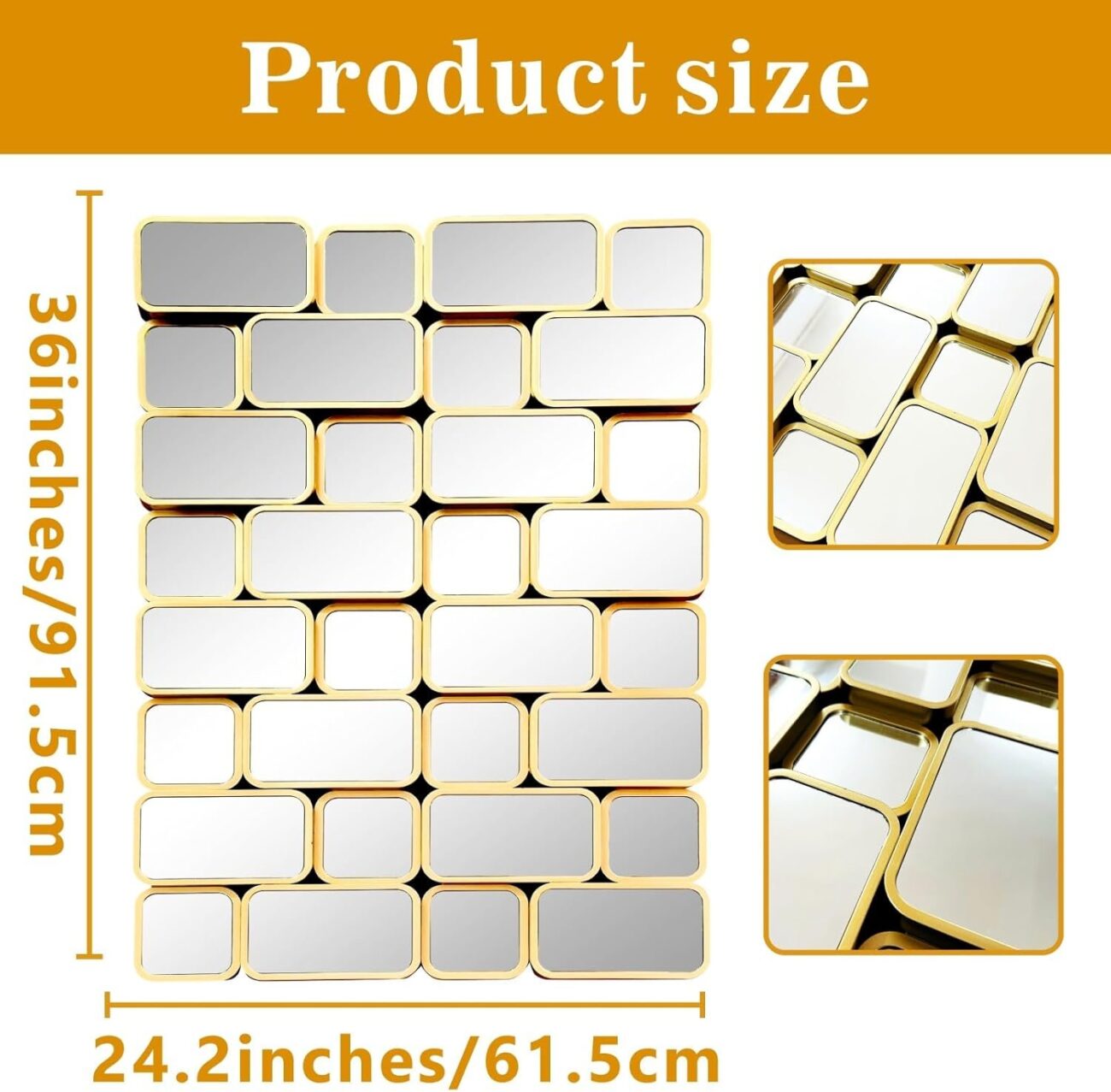 Gold Mirrors Mirror Wall Decor Luxury Metal Modern Nordic Decorative Large Mirror - Image 4