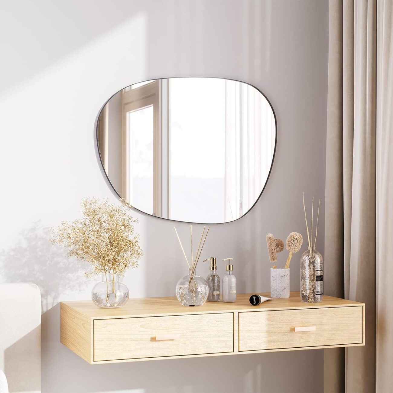 Irregular Mirror Wall Decor 27"x 35" - Image 2