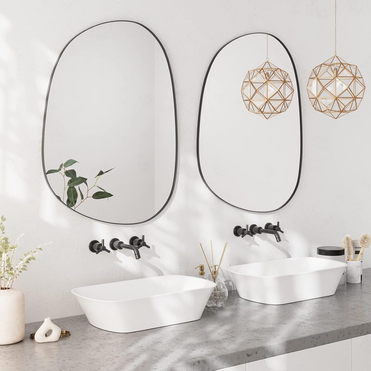 Irregular Mirror Wall Decor 27"x 35" - Image 4