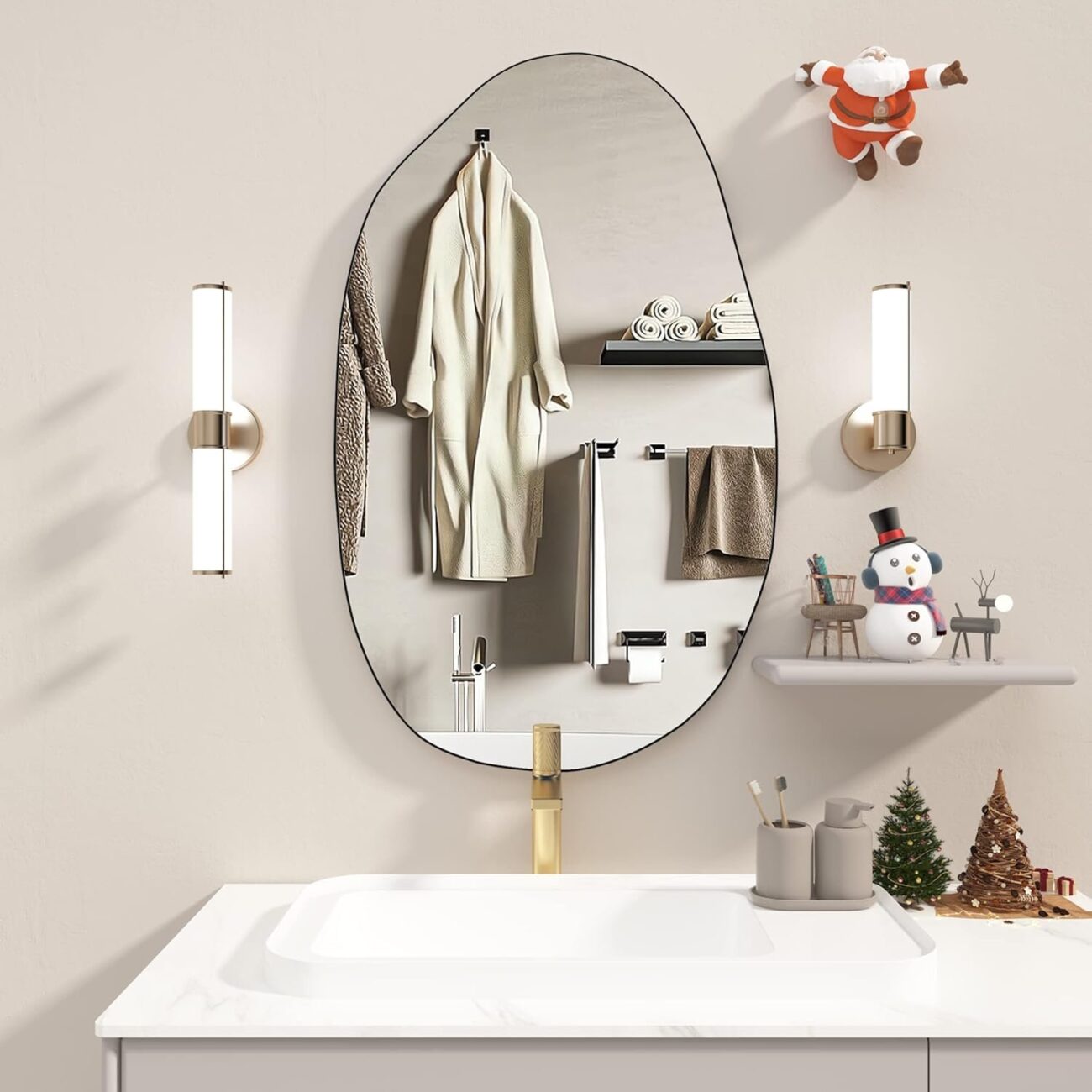 Irregular Wall Mirror 33.5" x 20.5" - Image 2