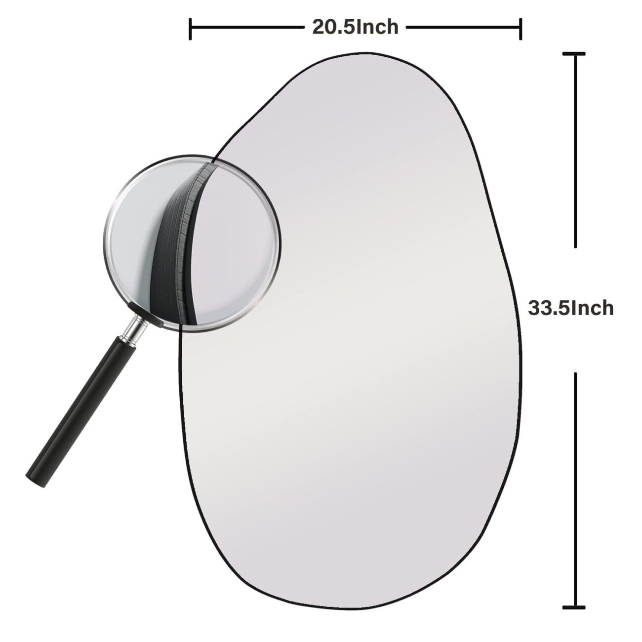 Irregular Wall Mirror 33.5" x 20.5" - Image 3