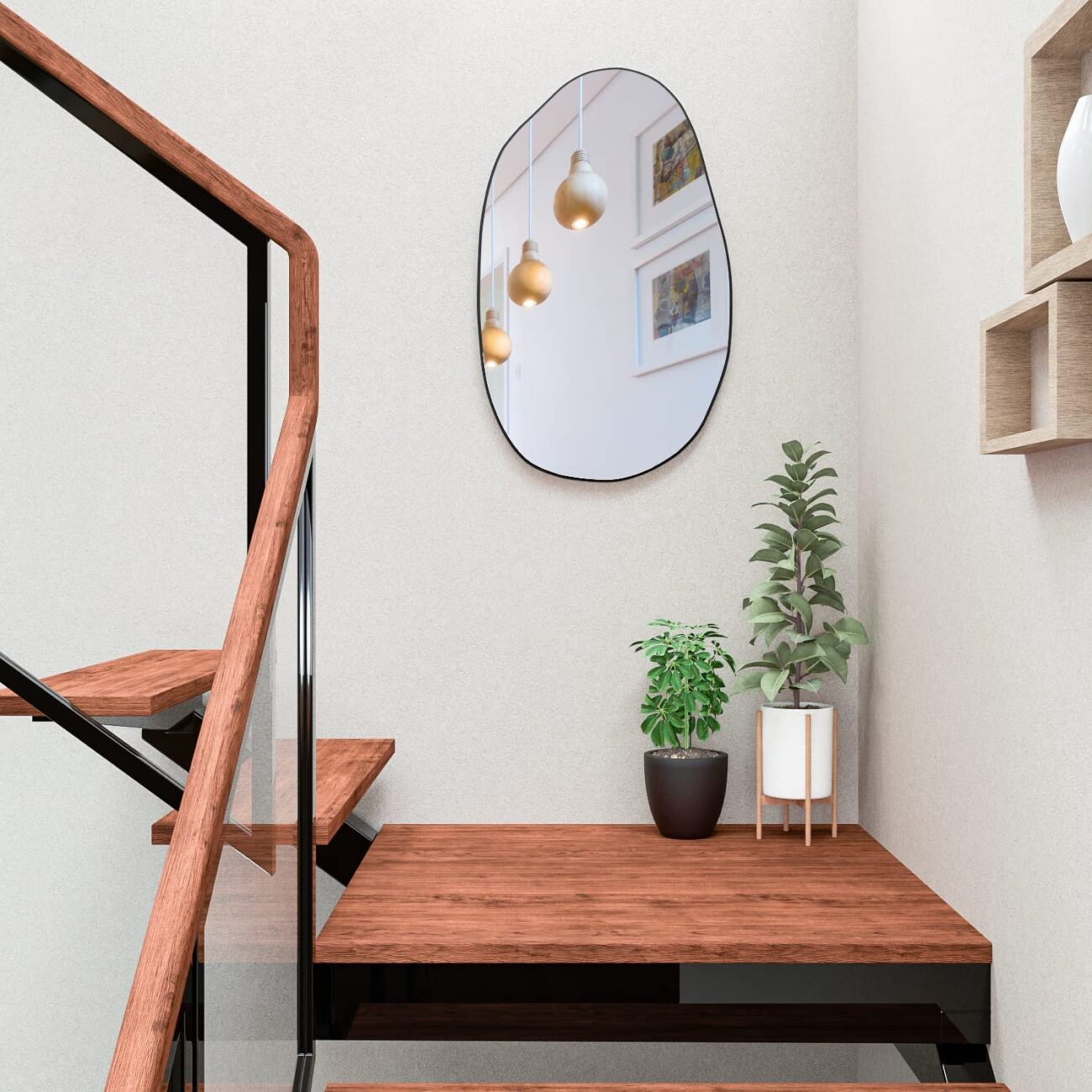 Irregular Wall Mirror 33.5" x 20.5" - Image 5