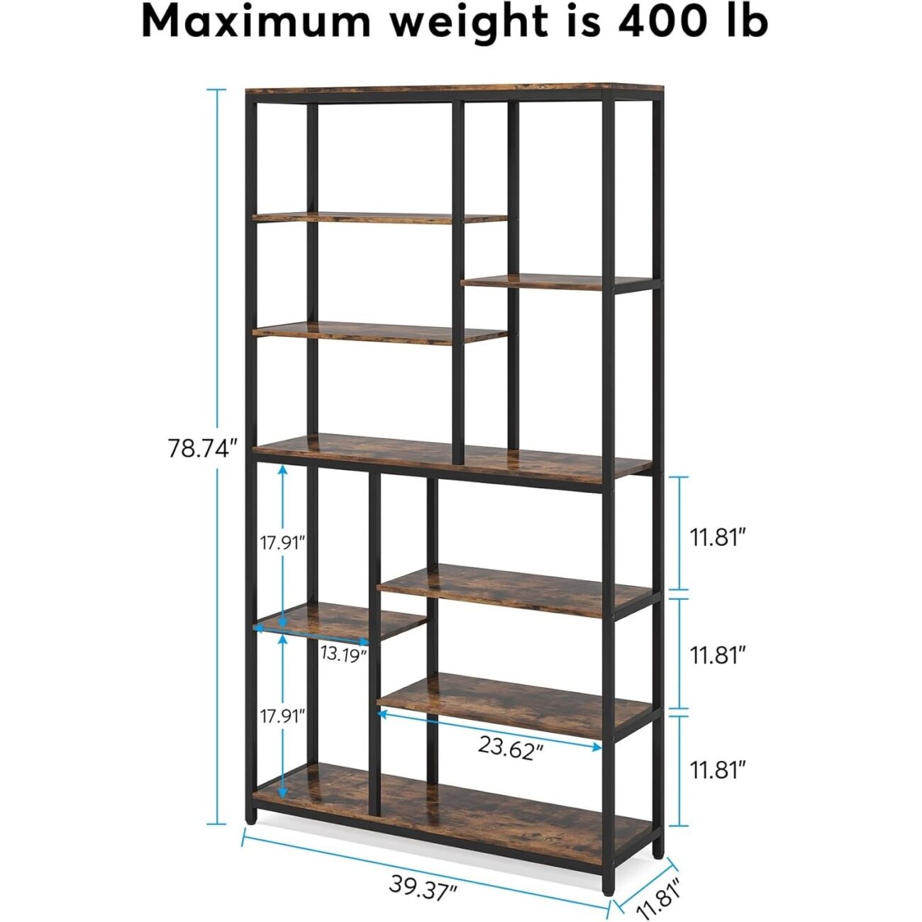 Modern 8 Layers Staggered Shelf - Image 2