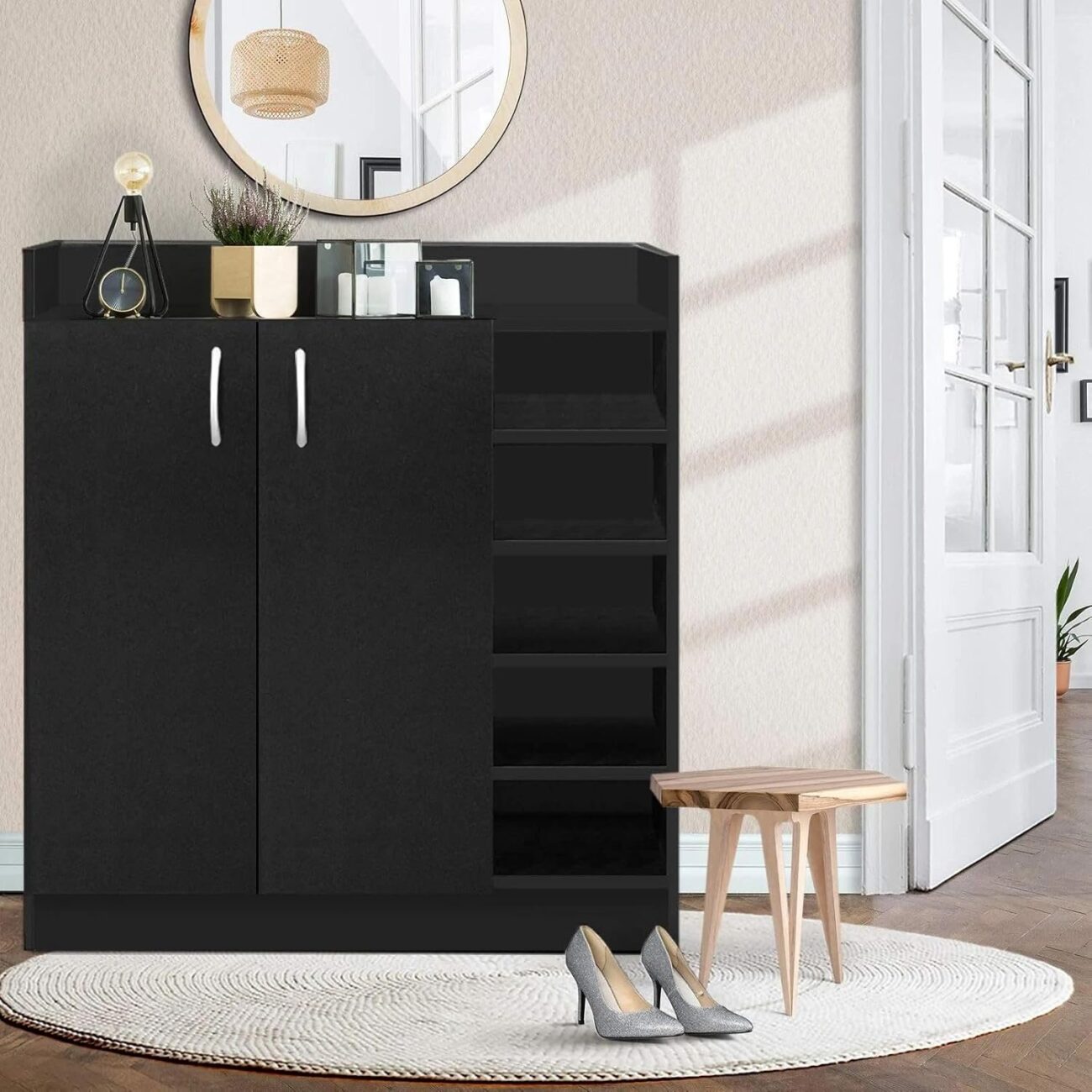 Modern MDF Wood Shoe Rack