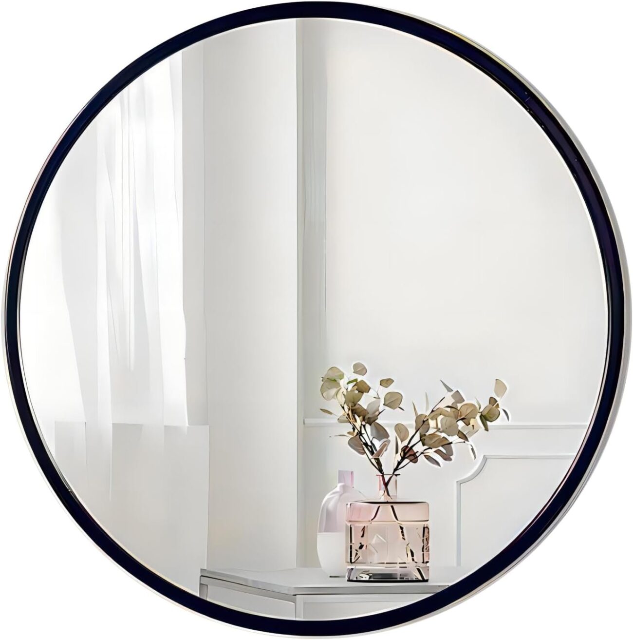 Round Wall Mirror Matte Framed - Image 2