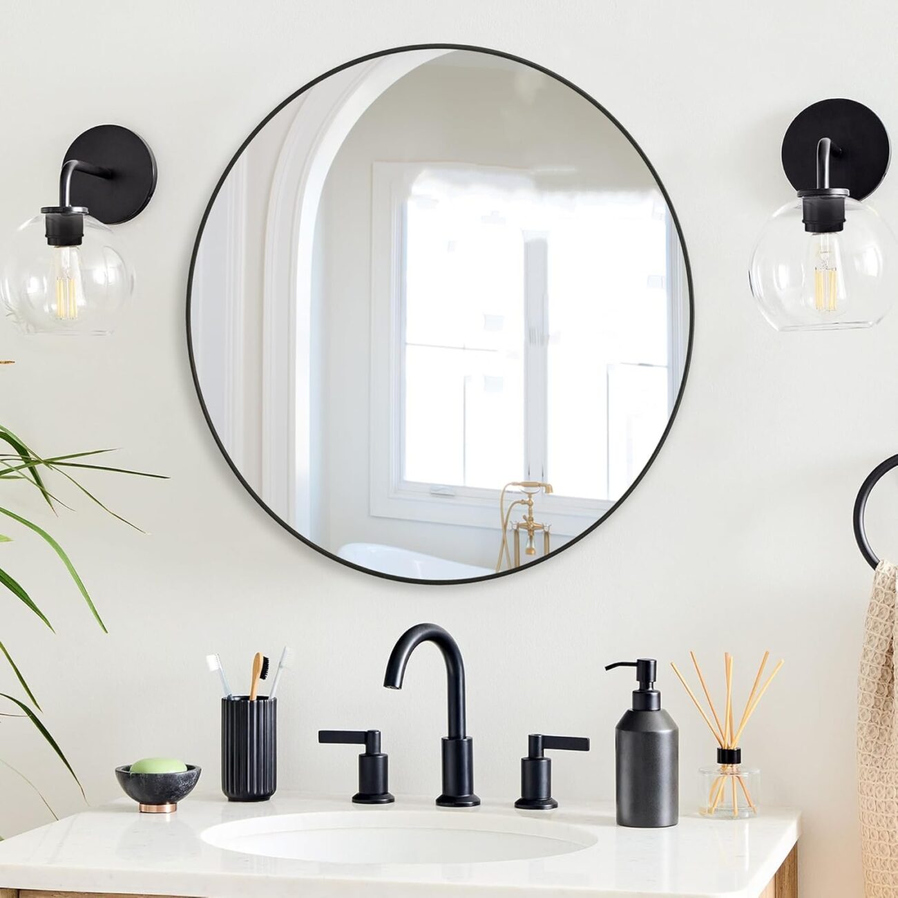 Round Wall Mirror 24 Inch