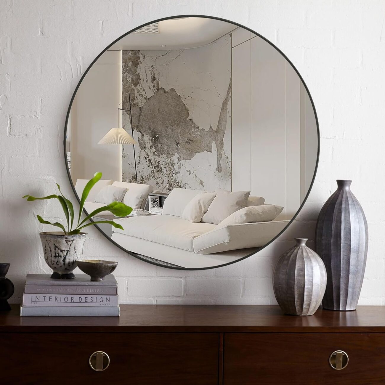Round Wall Mirror 24 Inch - Image 2