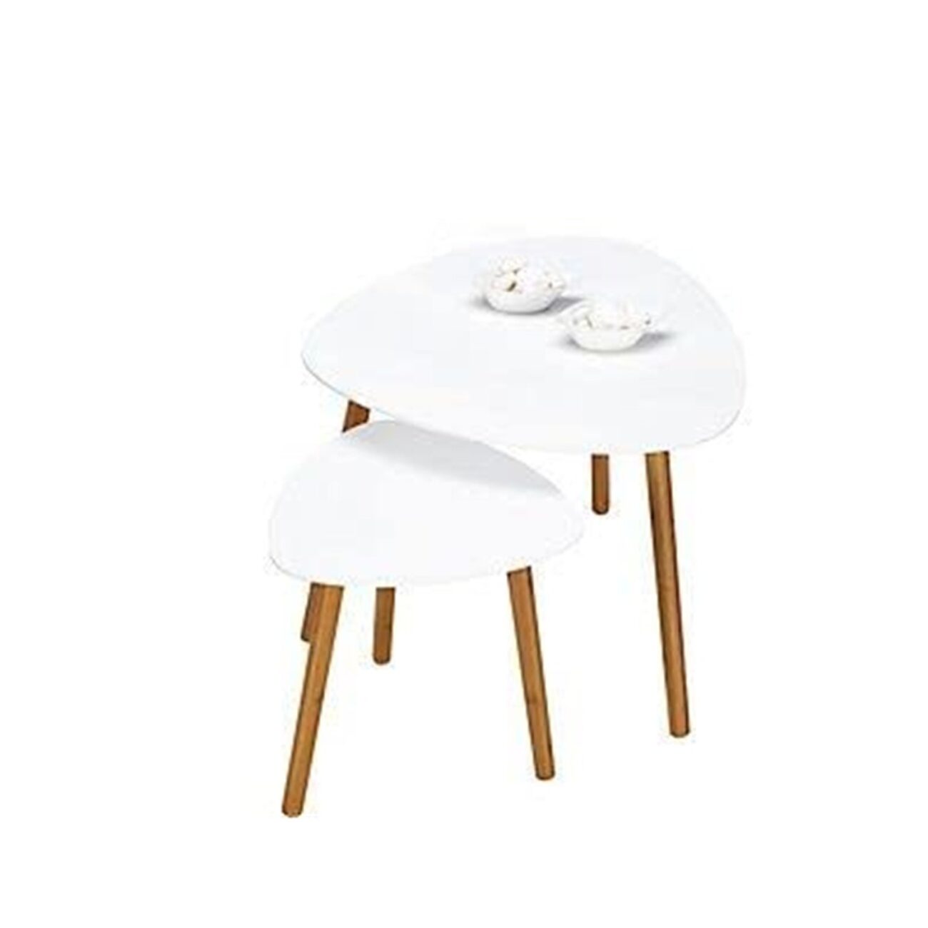 Set of 2 Coffee Table Modern Side Table - Image 3
