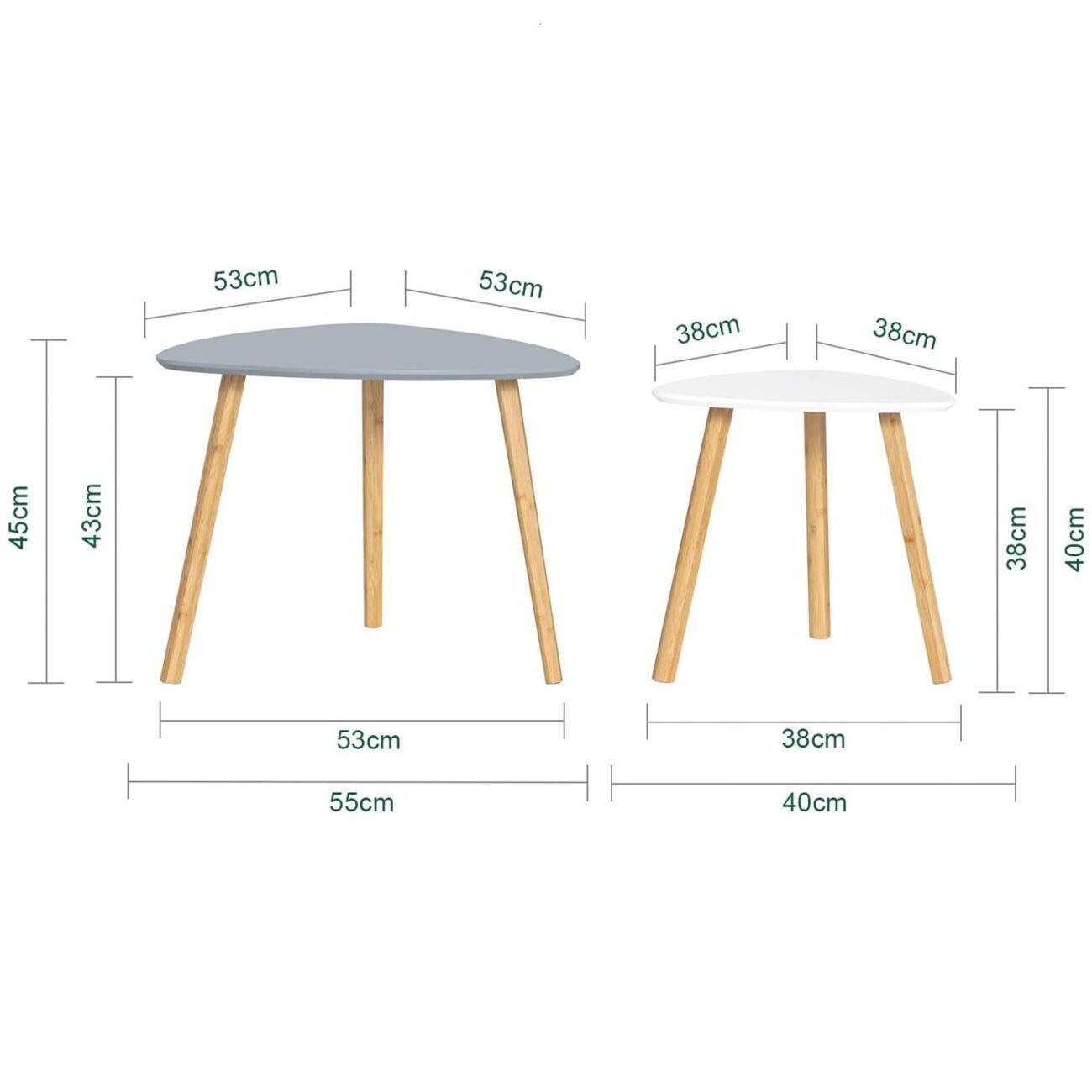 Set of 2 Side Nesting Tables - Image 2