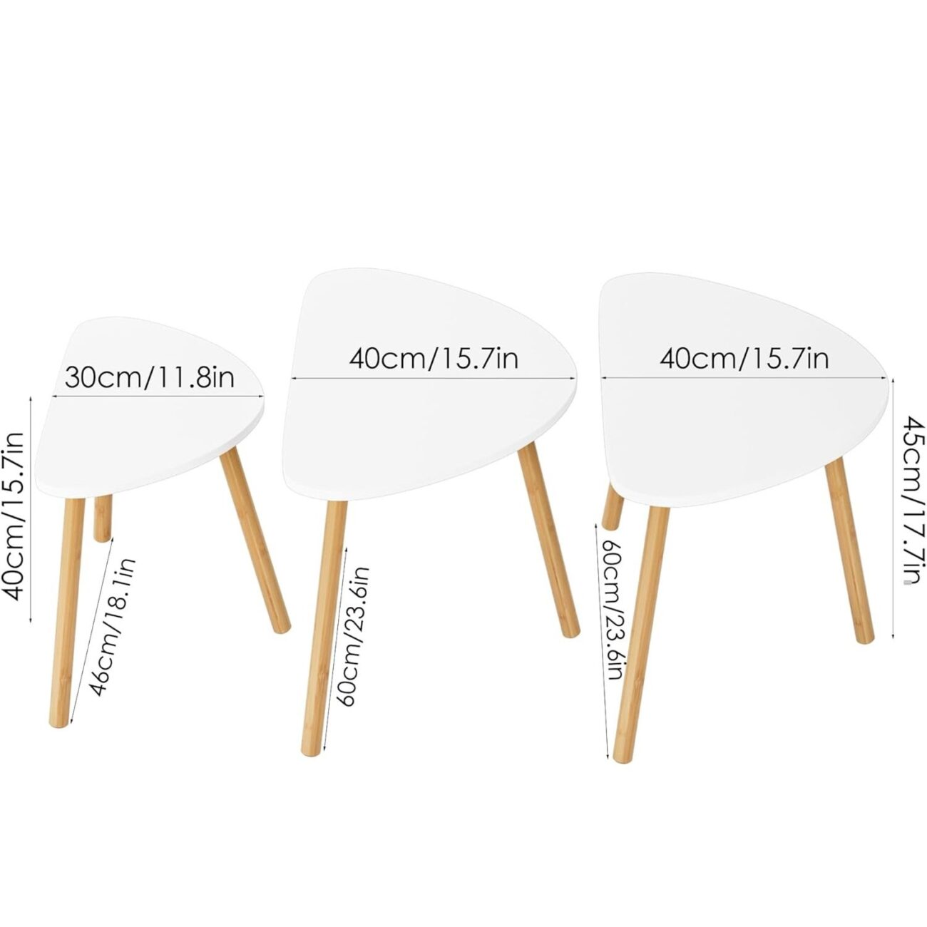 Set of 3 Small Table for Living Room - Image 2