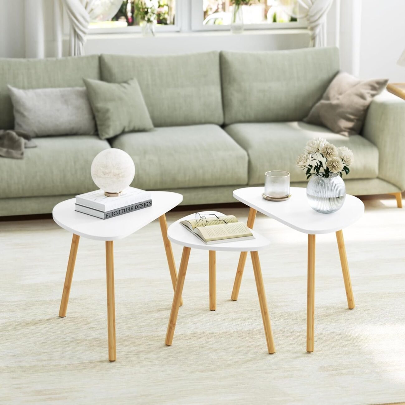 Set of 3 Small Table for Living Room - Image 3