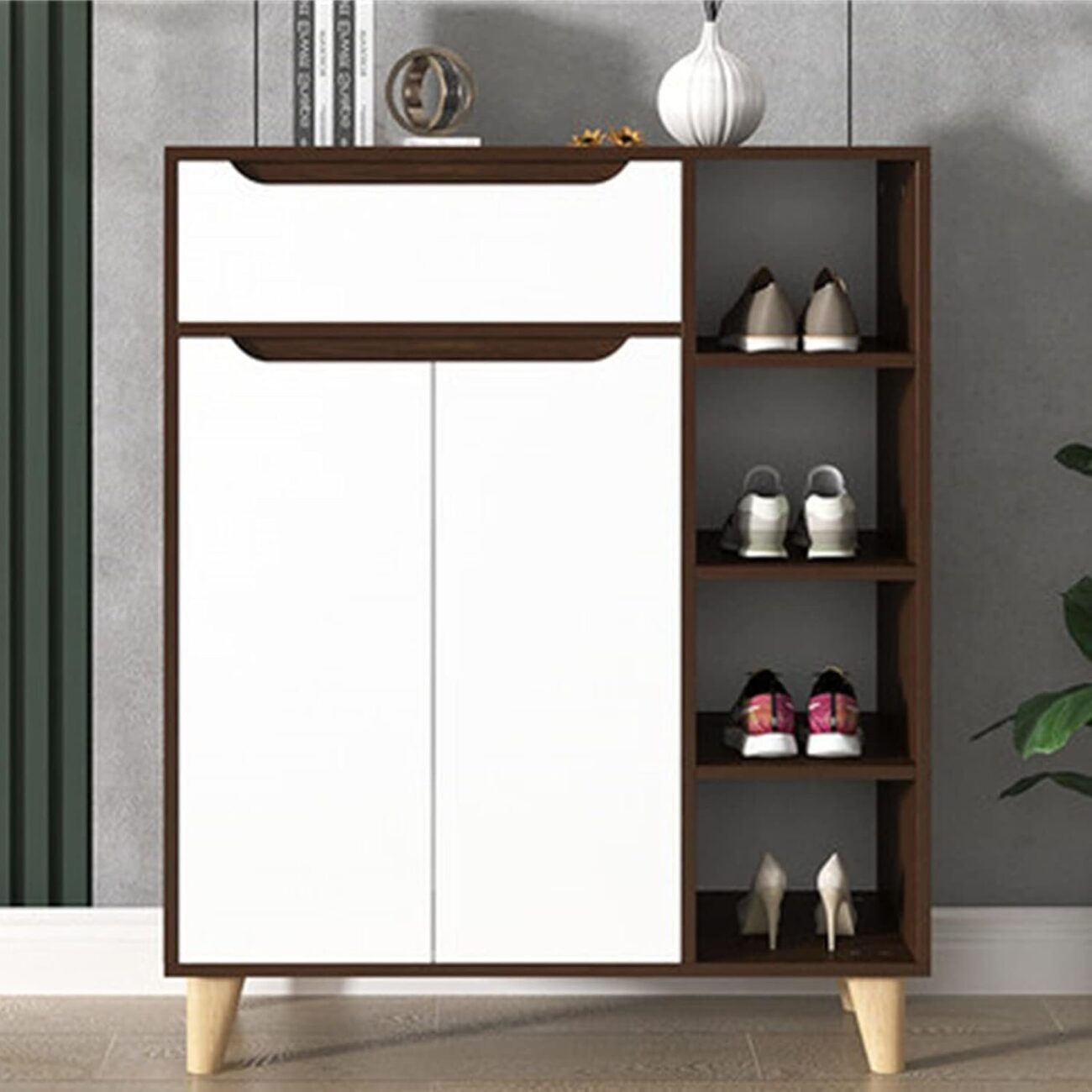 Shoe Cabinet Household Entry Door Large-Capacity