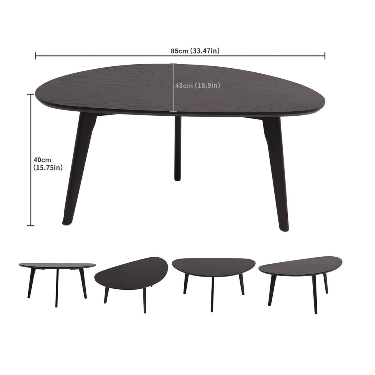 Small Oval Century Modern Center Table - Image 2