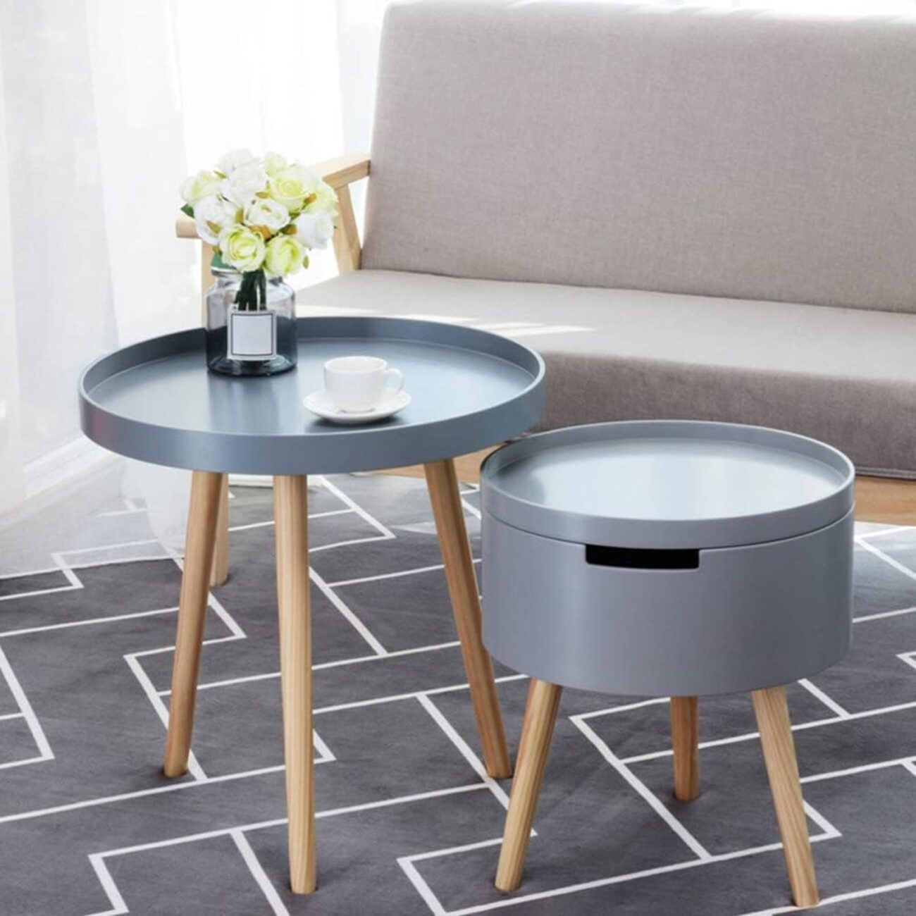 Small Table Wooden Tray Table - Image 4