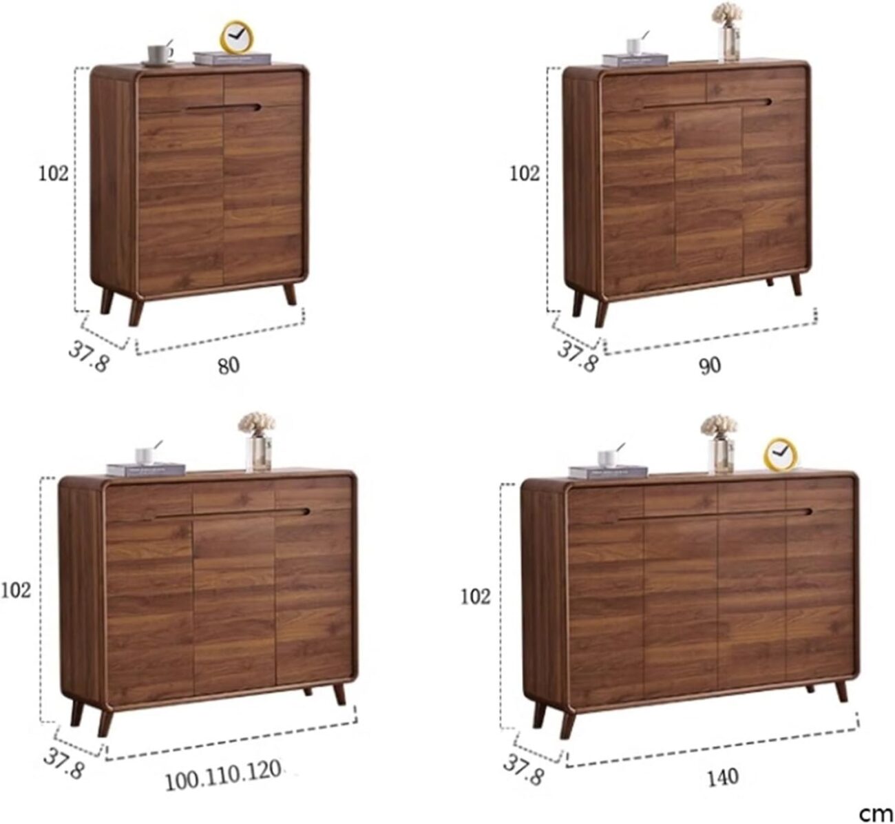 Stackable Shoe Storage Cabinet with Door and Drawer - Image 3