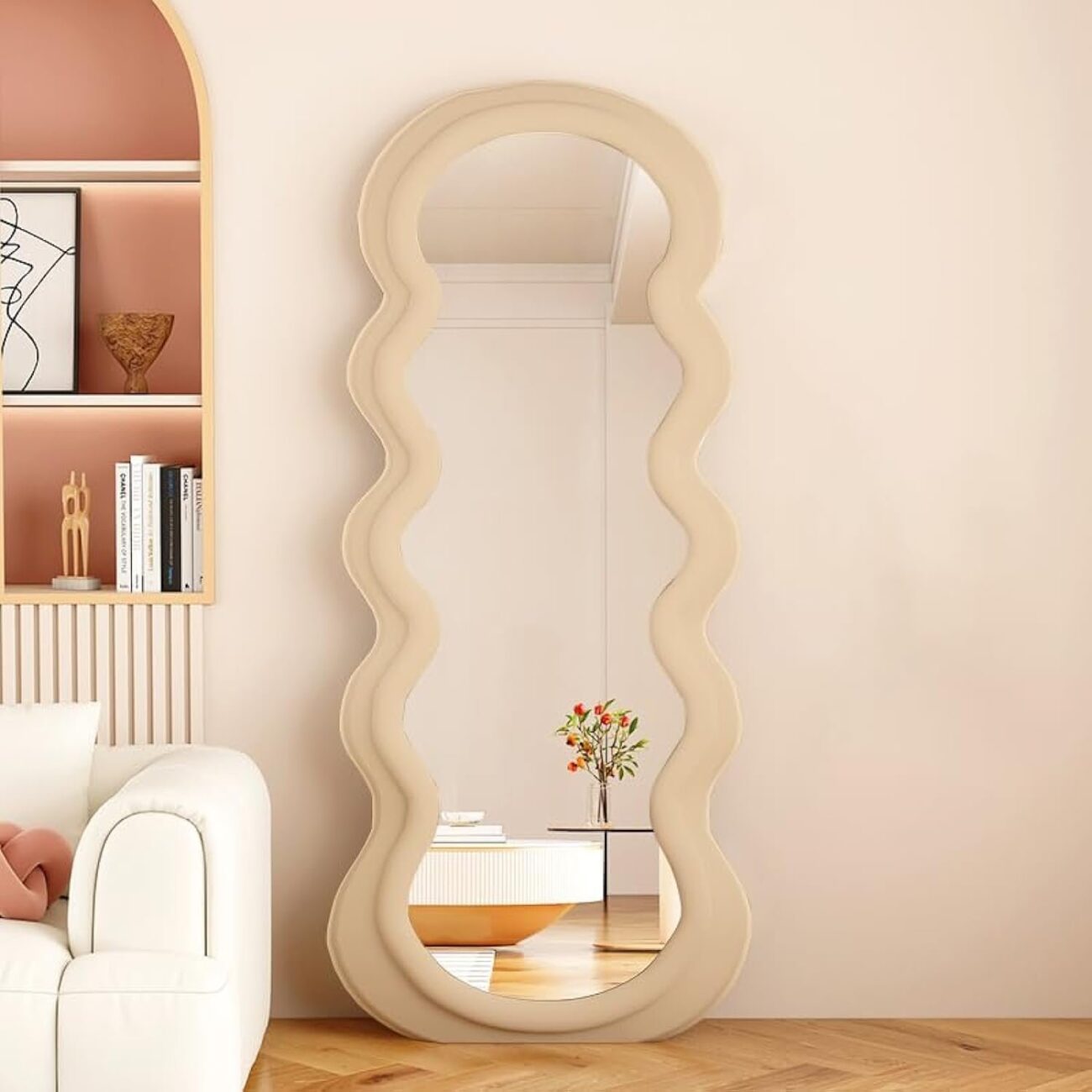 Wavy Shaped Full Length Dressing Mirror 80X180 CM