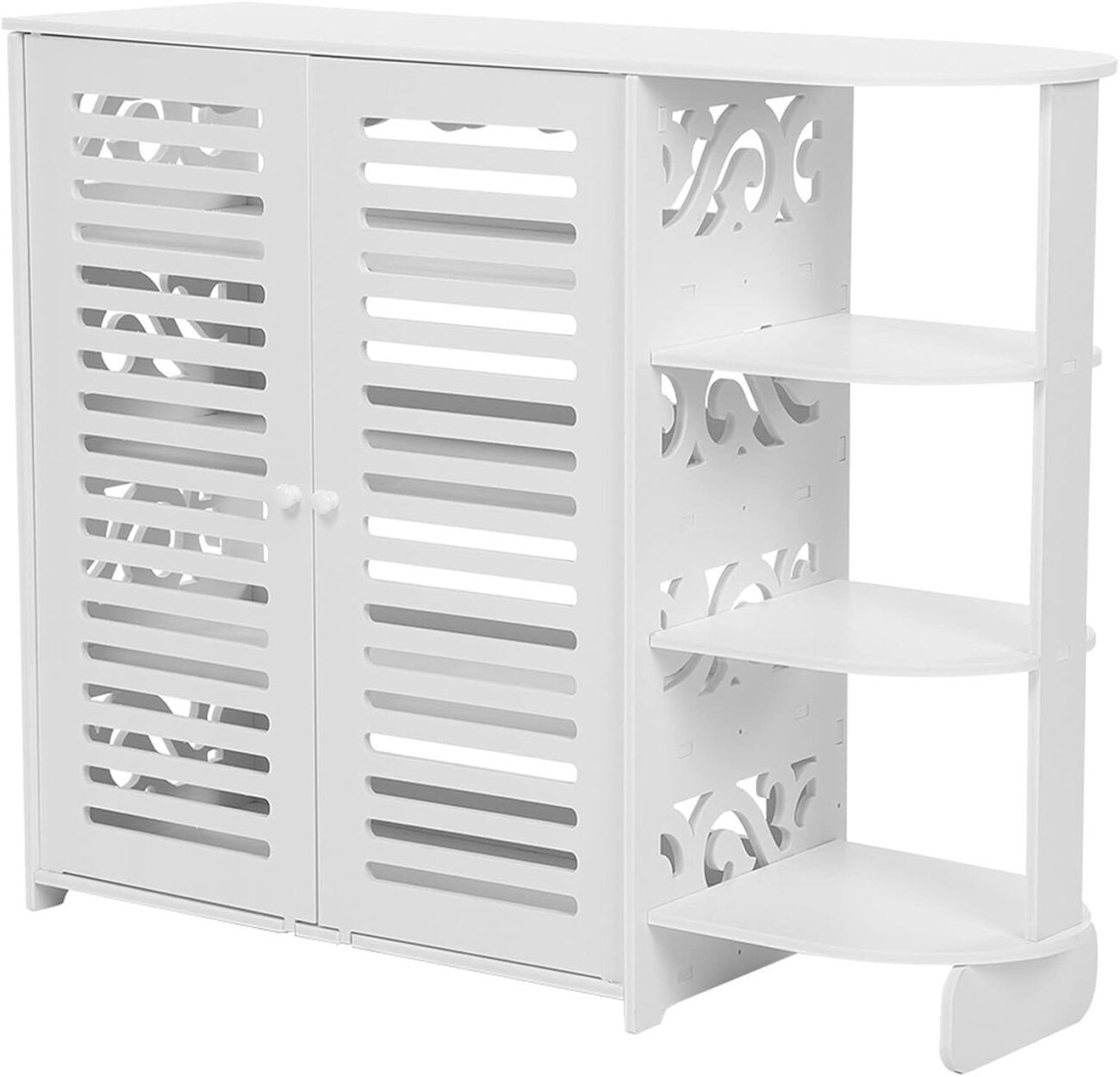 White Wooden Shoe Cabinet Storage Rack - Image 4